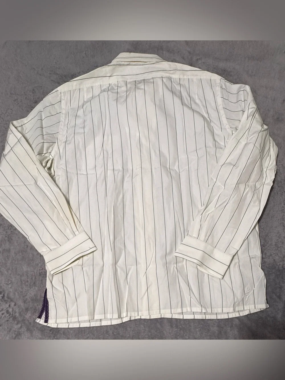 Ralph Lauren Purple Label Men's XL Green Stripe Dress Shirt Made in Italy Cotton